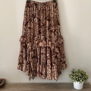 Brown, midi-maxi skirt, size M, Red Dress Boutique